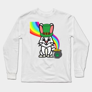 Funny Bunny is a leprachaun Long Sleeve T-Shirt